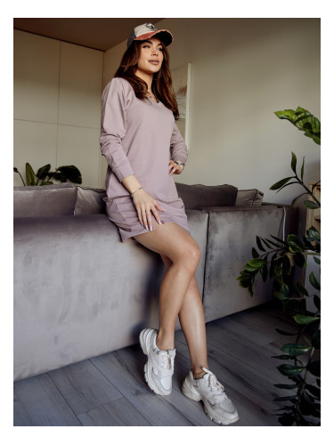 Рокля от обикновена дрънкулка с джобове за капучино