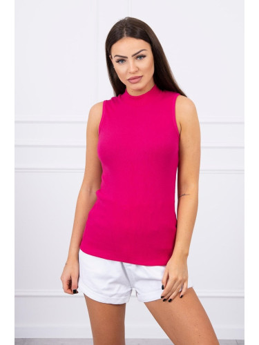 Fuchsia sleeveless blouse