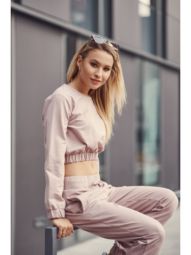 Ordinary women's tracksuit in cappuccino color