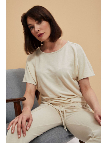 Marisse Women's Sweatshirt L-Bl-3706 L.Beige