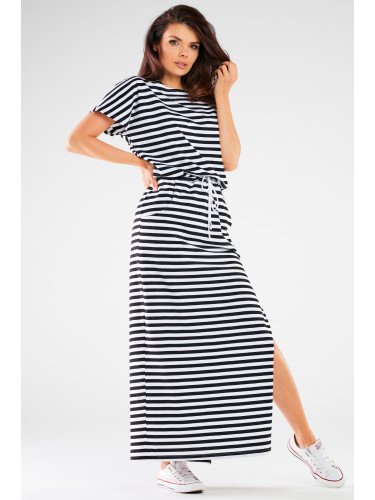 Infinite You Woman's Dress M253 Black Stripes