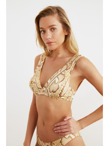 Топ бикини Trendyol - Бежов - Животински принт