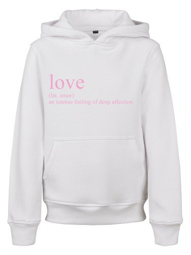 Kids Love Definition Hoody white