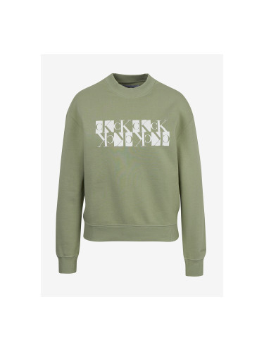 Calvin Klein Sweatshirt Mirrored Monogram Cr - Women