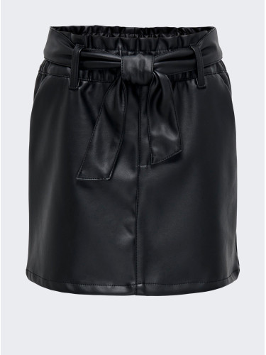 Black girls' leatherette skirt ONLY Karli - Girls