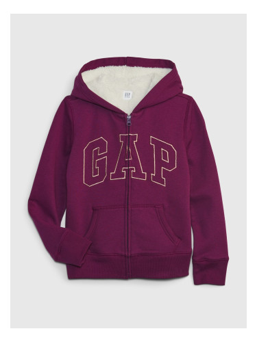 Children's sweatshirt sherpa with GAP logo - Girls