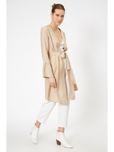 Koton Дамски Бежов Тренч Палто