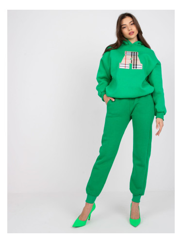 Green sweatshirt with Felicja print