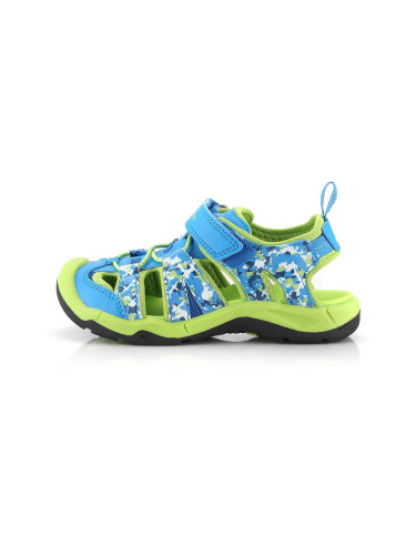 Kids outdoor sandals ALPINE PRO GROBO neon atomic blue