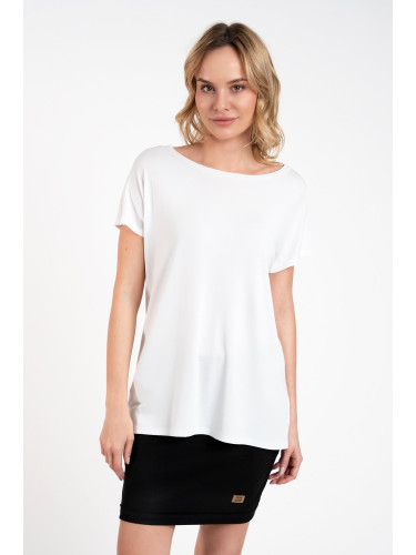 Women's blouse Ksenia with short sleeves - white