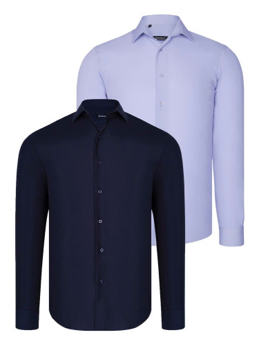DUAL SET G726 DEWBERRY MENS SHIRTS-LACIER-BLUE-LILAC