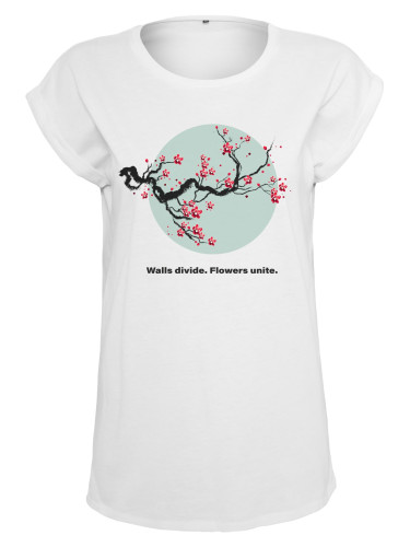Women's T-shirt Flowers Unite white
