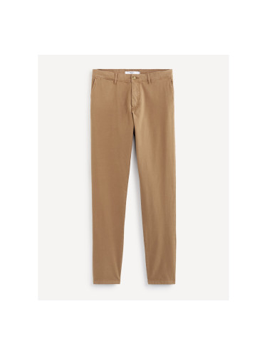 Light brown men's cropped trousers Celio
