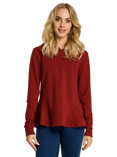 Made Of Emotion Woman's Sweatshirt M345 Maroon