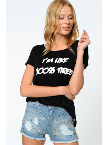 Z6333 DEWBERRY WOMEN'S JEAN SHORTS-PLAIN BLUE