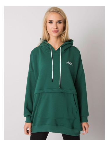 Women's dark green kangaroo sweatshirt