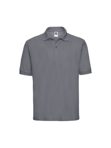 Men's Polycotton Polo Russell Dark Grey T-Shirt