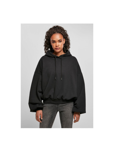 Women's Organic Oversized Terry Hoody Black