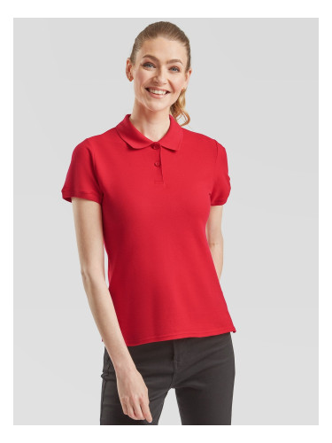 Polo Fruit of the Loom Red Women's T-shirt