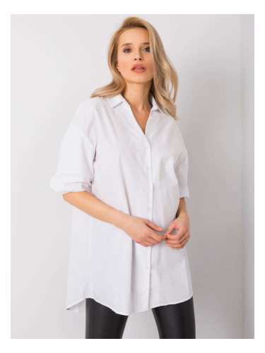 RUE PARIS White shirt with decorative sleeves