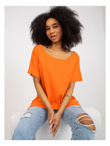 Basic orange blouse oversize