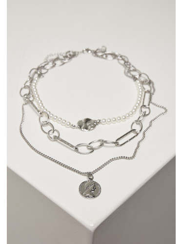 Многослойно колие Ocean - сребърно