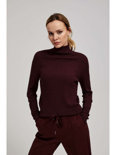 Marisse Thin Turtleneck Sweater, Chestnut