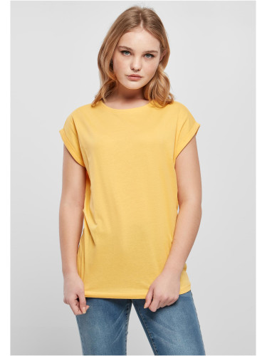 Women's T-shirt with extended shoulder dimyellow