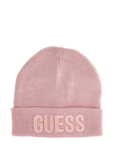 Детска зимна шапка за момиче в розово Guess