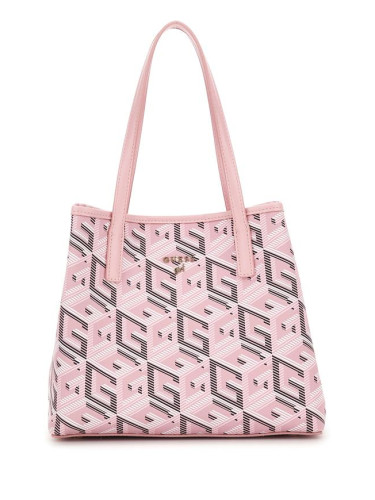Чанта с несесер в розово Guess