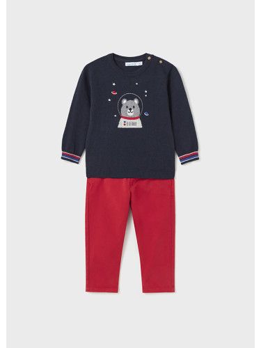 Бебешки комплект от пуловер и панталон в червен цвят Mayoral