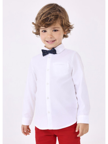 Детска памучна бяла риза с папийонка Mayoral