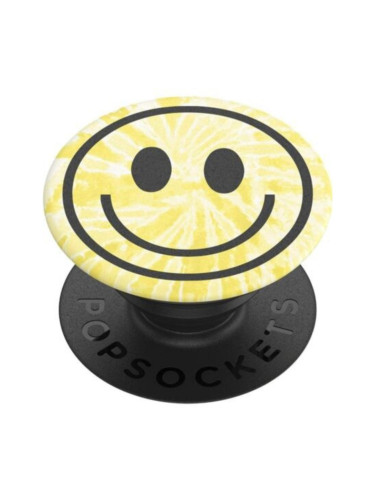 Оригинален попсокет PopSockets® PopGrip Standard Tie Dye Smiley, Многоцветен