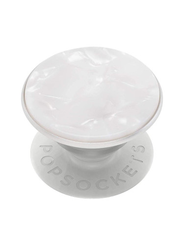 Оригинален попсокет PopSockets® PopGrip Luxe Acetate Pearl White, Бял