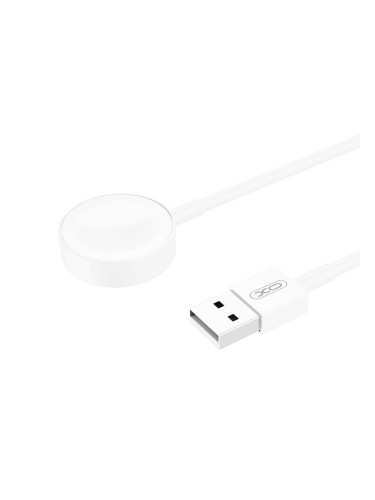Безжично магнитно зарядно за часовник Apple iWatch XO CX012 с USB кабел, Бял