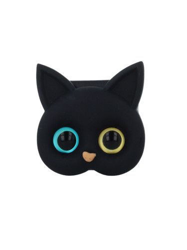 Държач за телефон bSmart Cat, С огледалце, Черен