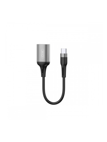 Кабел OTG, USB-C - USB-A женско, XO NB201, Черен