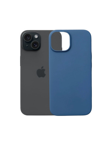 Силиконов кейс bSmart Silicone Soft Cover, За iPhone 15 Pro (6.1), Тъмносин