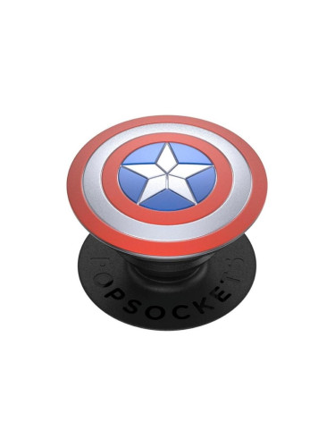 Оригинален попсокет PopSockets® PopGrip License Enamel Domed Captain America Shield, Многоцветен