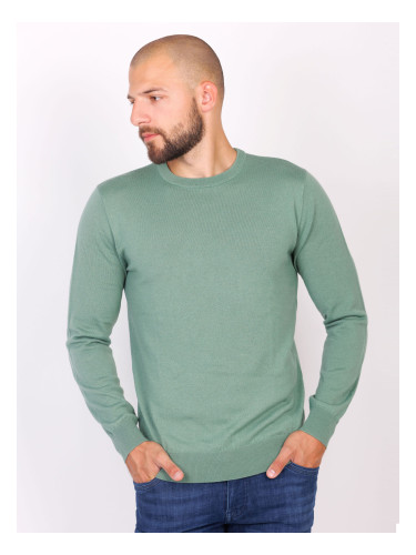Мерино пуловер в зелено