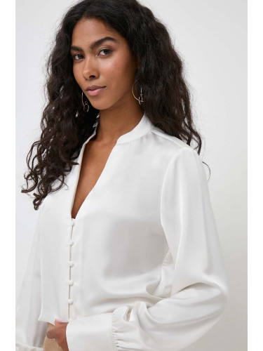 Риза Guess RITA дамска в бяло със стандартна кройка W3BH75 WEX62