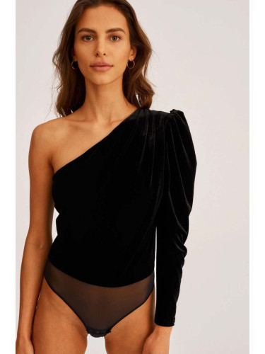 Блуза Undress Code Flaneur в черно с изчистен дизайн