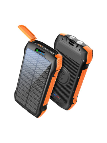 Външна батерия ProMate SOLARTANK-20PDQI PowerBank , Rugged, EcoLight 20W / 3.0 QC 5 in 1 20000mAh - Черна