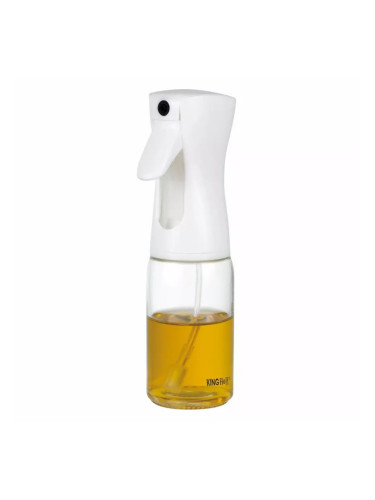 Спрей бутилка за олио и оцет Kinghoff KH 1719, Стъкло, 190 ml, 20х6 см, Безцветен/бял