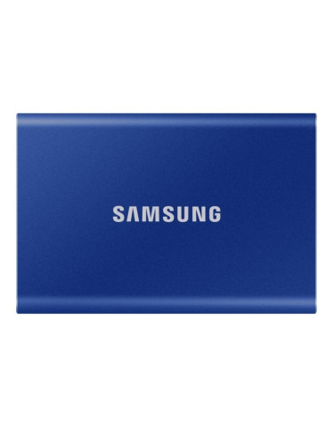 Памет SSD 1TB, Samsung T7 Blue (MU-PC1T0H/WW), USB 3.2, 2.5"(6.35 cm), скорост на четене 1050 MB/s, скорост на запис 1000 MB/s