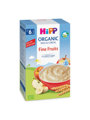HIPP БИО Млечна каша свежи Плодове 6+ мес. 250г
