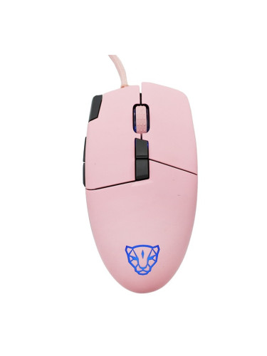 Мишка Motospeed V200 (MT00202), оптична (5000 dpi), USB, розова, гейминг, RGB подсветка