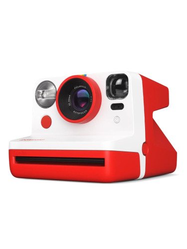 Фотоапарат Polaroid NOW Gen 2, моментални снимки, светкавица, автофокус, червен