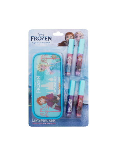 Lip Smacker Disney Frozen Lip Gloss & Pouch Set Подаръчен комплект гланц за устни 4 x 6 ml + козметична чантичка