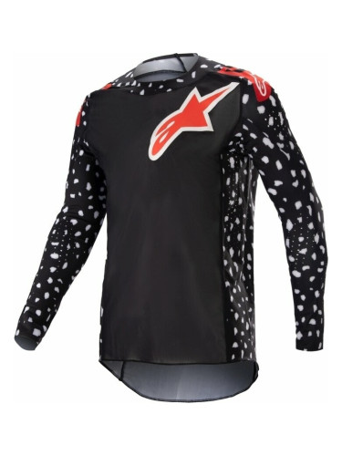 Alpinestars Supertech North Jersey Black/Neon Red S Мотокрос фланелки